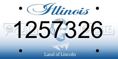 1257326 Illinois License Plate