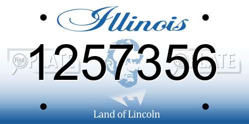 1257356 Illinois License Plate