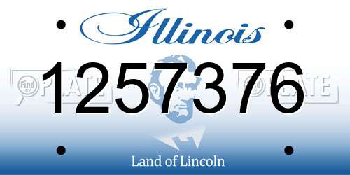 1257376 Illinois License Plate