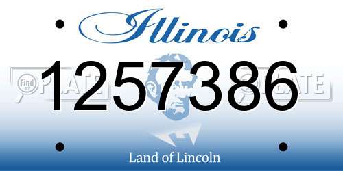 1257386 Illinois License Plate