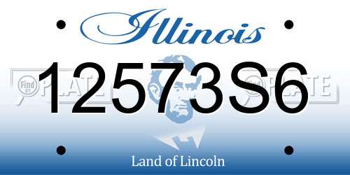 12573S6 Illinois License Plate