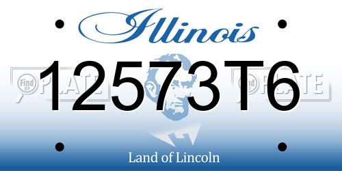12573T6 Illinois License Plate