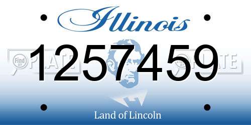 1257459 Illinois License Plate