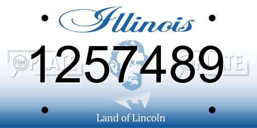 1257489 Illinois License Plate
