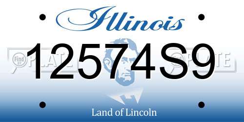 12574S9 Illinois License Plate