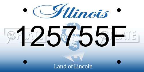 125755F Illinois License Plate