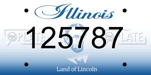125787 Illinois License Plate
