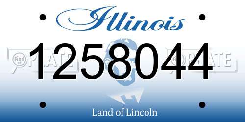 1258044 Illinois License Plate