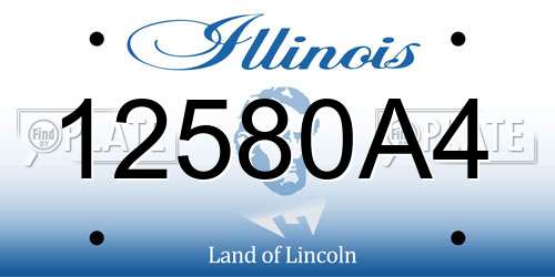 12580A4 Illinois License Plate