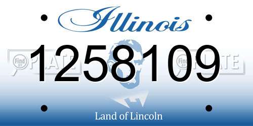 1258109 Illinois License Plate