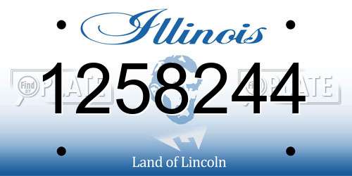1258244 Illinois License Plate