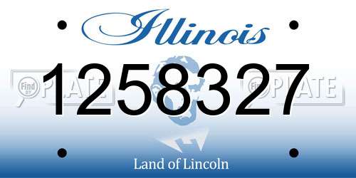 1258327 Illinois License Plate