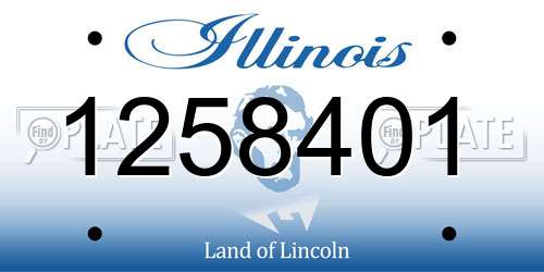 1258401 Illinois License Plate