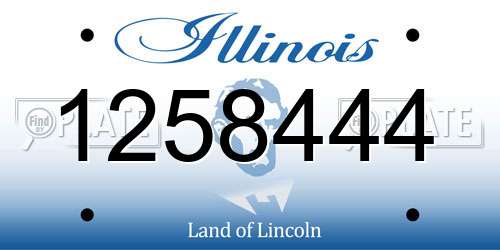 1258444 Illinois License Plate