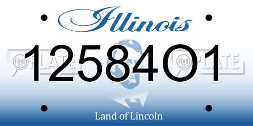 12584O1 Illinois License Plate