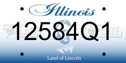 12584Q1 Illinois License Plate