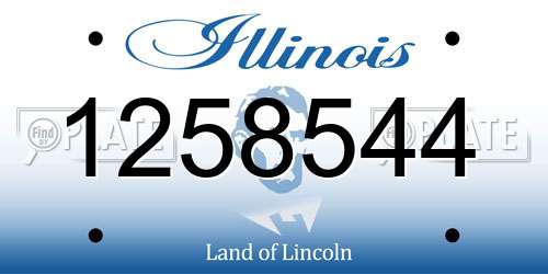 1258544 Illinois License Plate