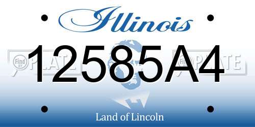 12585A4 Illinois License Plate