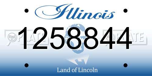 1258844 Illinois License Plate