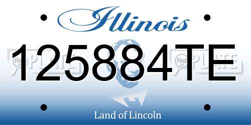 125884TE Illinois License Plate