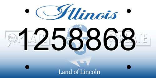 1258868 Illinois License Plate