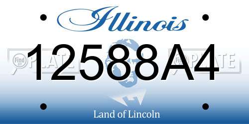 12588A4 Illinois License Plate