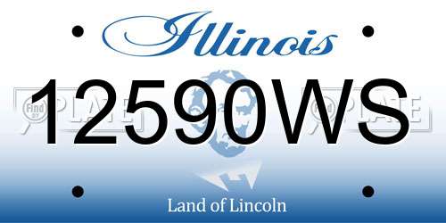 12590WS Illinois License Plate