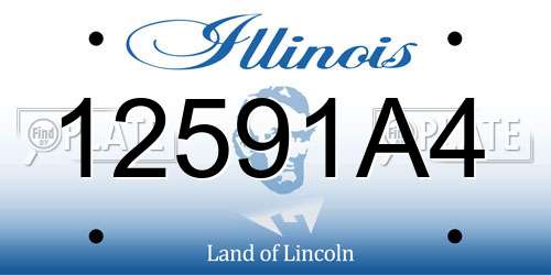 12591A4 Illinois License Plate