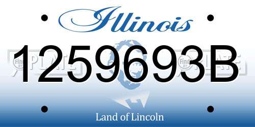 1259693B Illinois License Plate