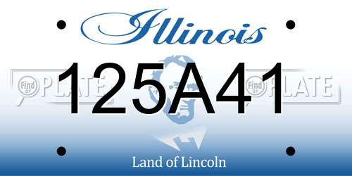 125A41 Illinois License Plate