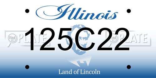 125C22 Illinois License Plate