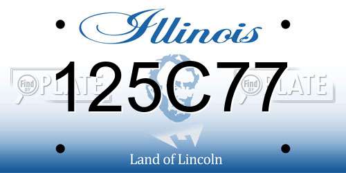 125C77 Illinois License Plate