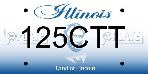 125CTT Illinois License Plate