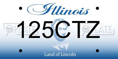 125CTZ Illinois License Plate