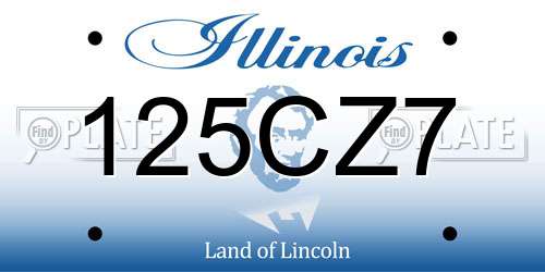 125CZ7 Illinois License Plate