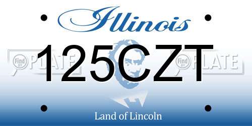125CZT Illinois License Plate