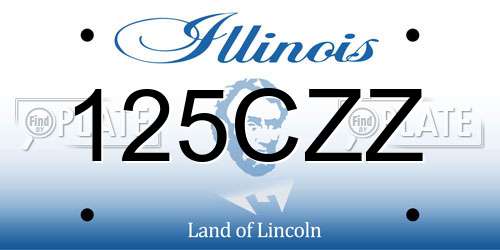 125CZZ Illinois License Plate