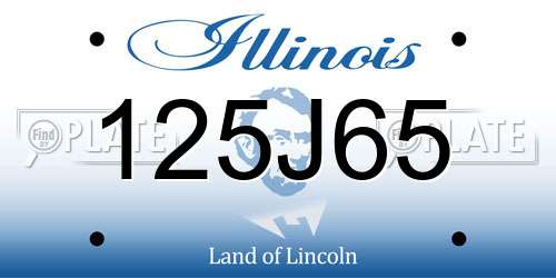 125J65 Illinois License Plate