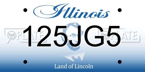 125JG5 Illinois License Plate