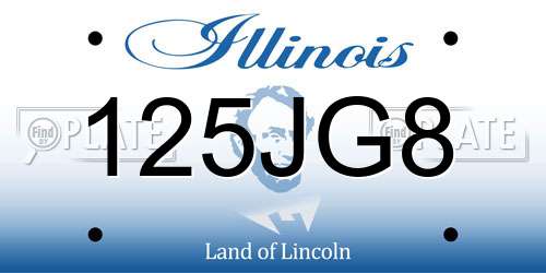 125JG8 Illinois License Plate