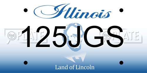 125JGS Illinois License Plate