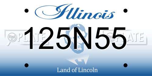 125N55 Illinois License Plate