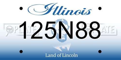 125N88 Illinois License Plate