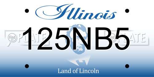 125NB5 Illinois License Plate