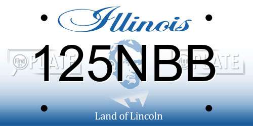 125NBB Illinois License Plate