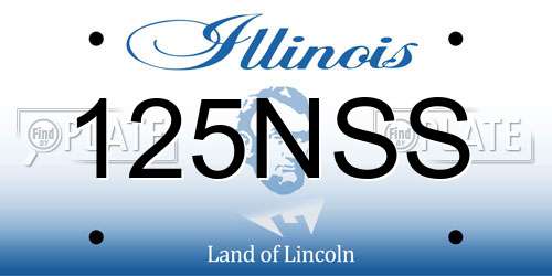 125NSS Illinois License Plate
