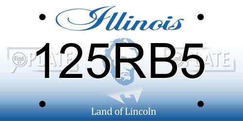 125RB5 Illinois License Plate
