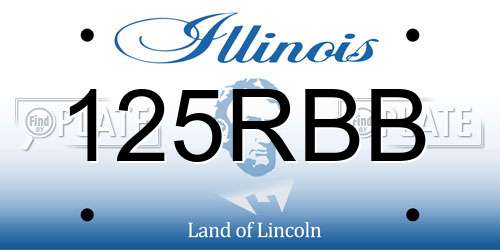 125RBB Illinois License Plate