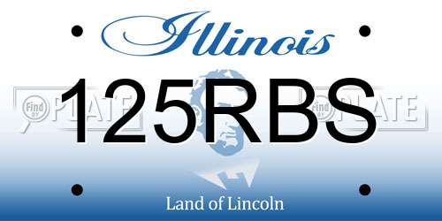 125RBS Illinois License Plate