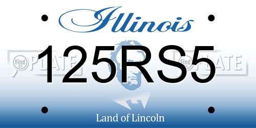 125RS5 Illinois License Plate